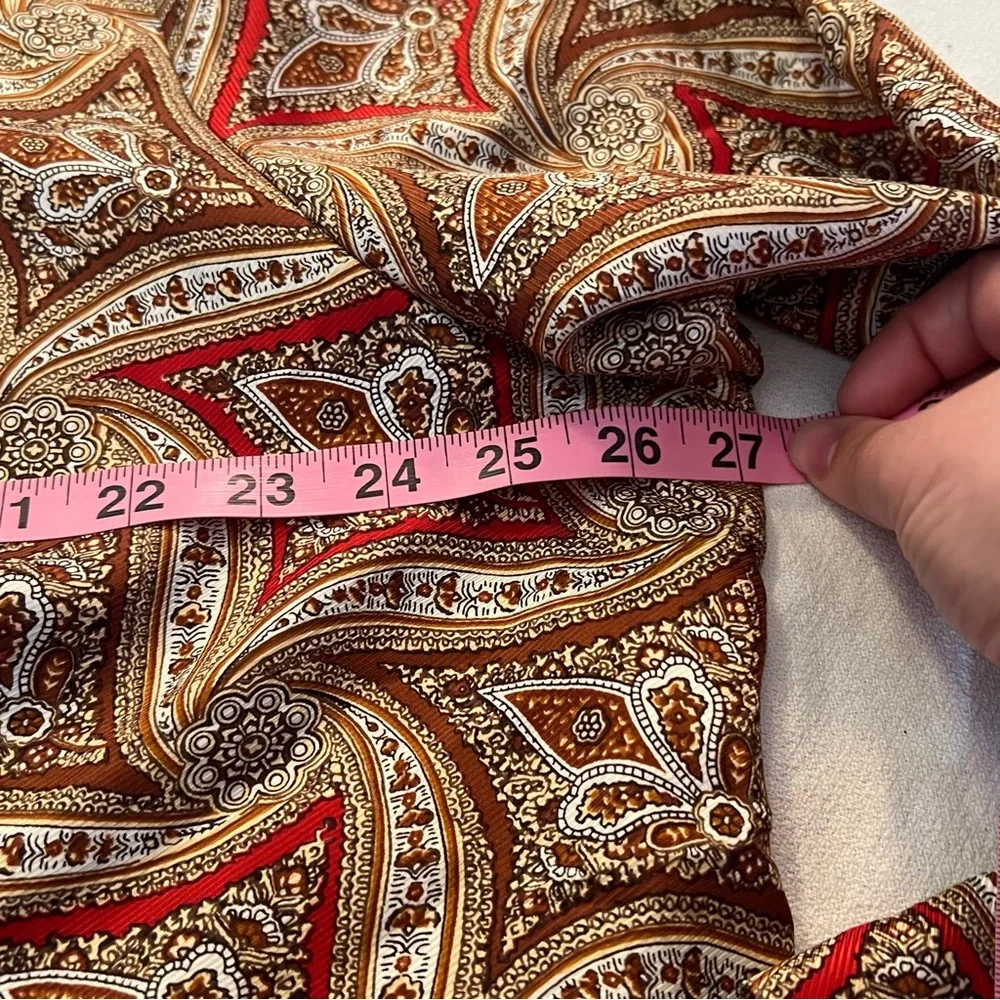 Talbots Paisley Blouse - Red and Brown - Picture 11 of 14